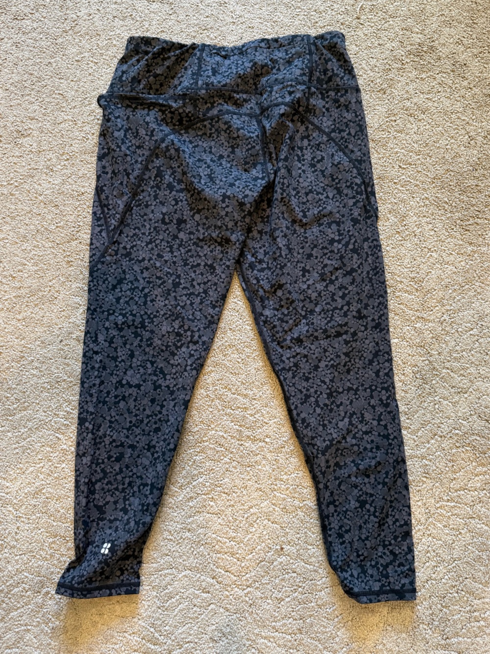 Sweaty Betty Power Leggings L black & gray geometric pattern - Picture 4 of 4